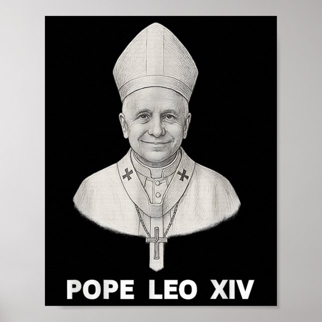 Pope Leo Xiv Porträtt Poster (Framsidan)