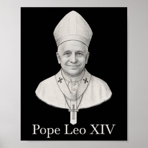 Pope Leo Xiv Porträtt Poster