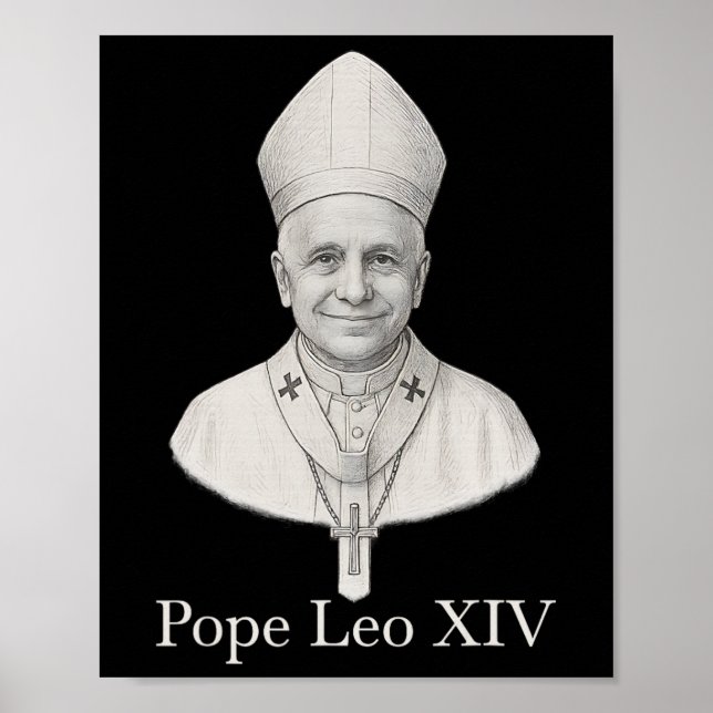 Pope Leo Xiv Porträtt Poster (Framsidan)
