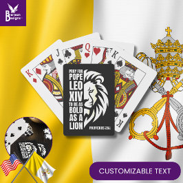 POPE LEO XIV Pray Bold Lejon kristen katolsk Casinokort