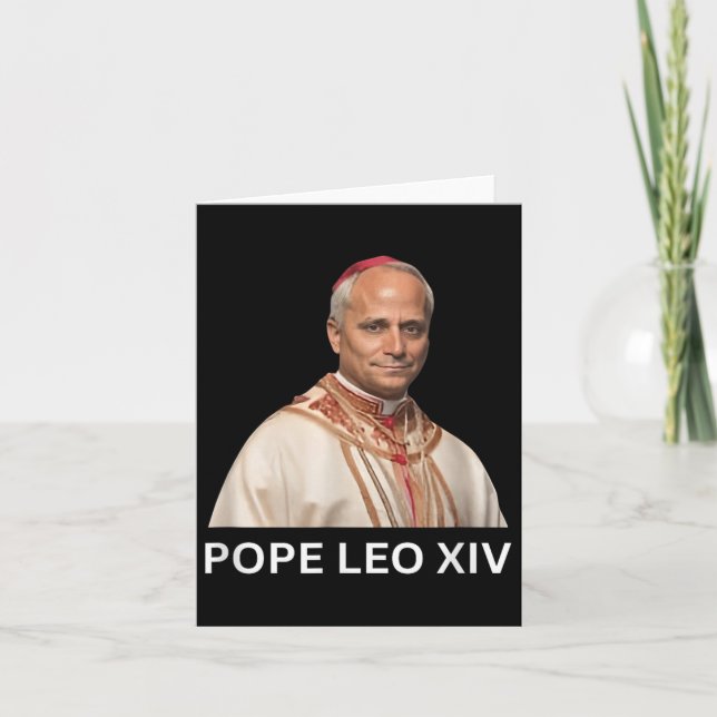 Pope Leo Xiv, Välsigna dig Pope Leo Xiv Tee Kort (Framsida)