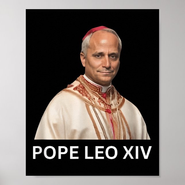 Pope Leo Xiv, Välsigna dig Pope Leo Xiv Tee Poster (Framsidan)