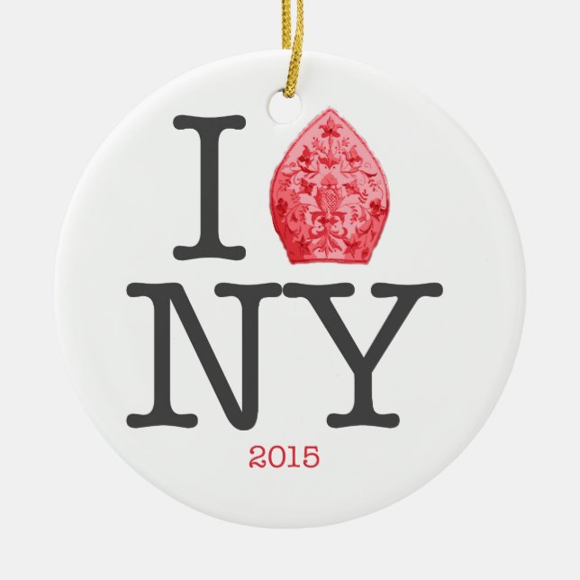 POPE NYC 2015 JULGRANSPRYDNAD KERAMIK (Framsidan)