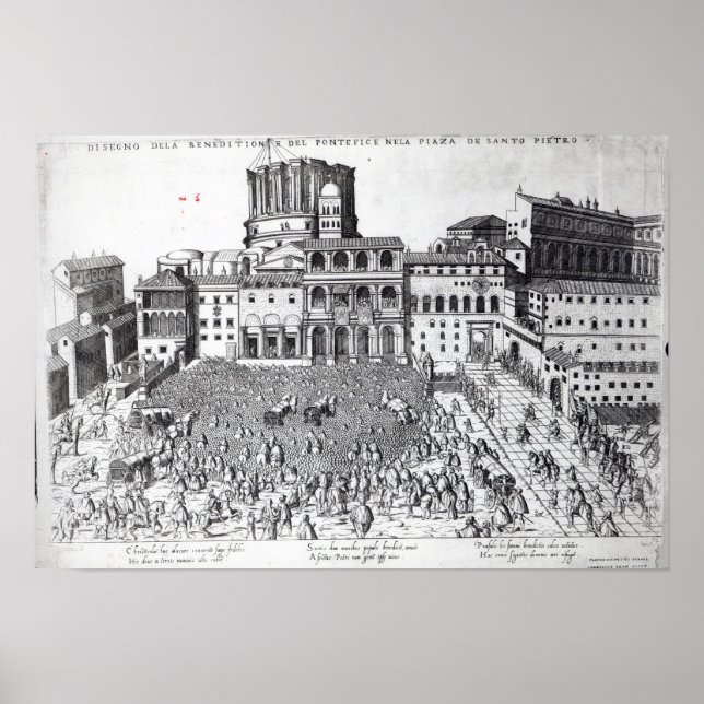 Pope på St.Peter's Square Poster (Framsidan)