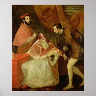 Pope Paul III och hans brorsoner, 1545 Poster
