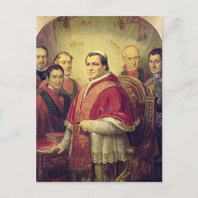 Pope Pius IX 1847 Vykort (Framsida)