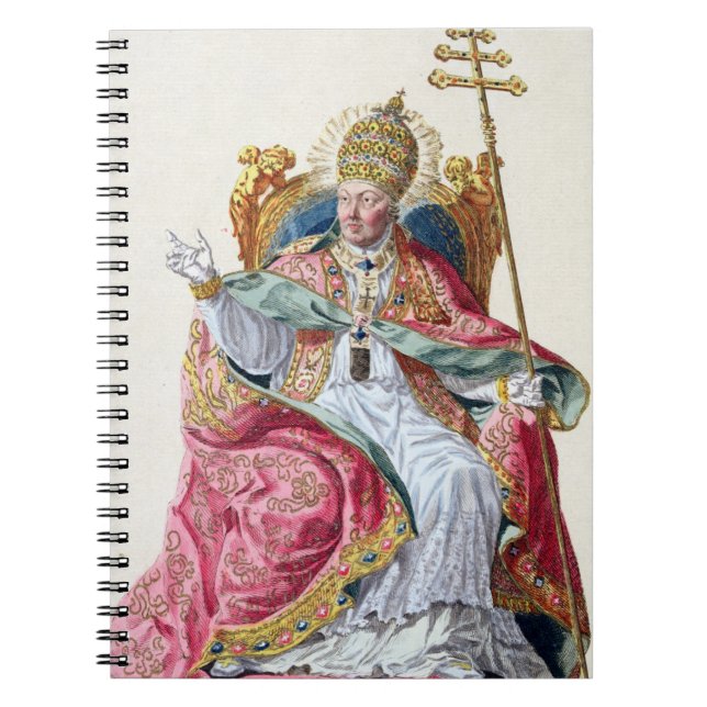 Pope Pius VI (1717-99) från 'Receuil des Estampes, Anteckningsbok Med Spiral (Framsidan)