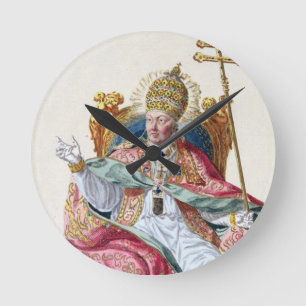 Pope Pius VI (1717-99) från 'Receuil des Estampes, Rund Klocka