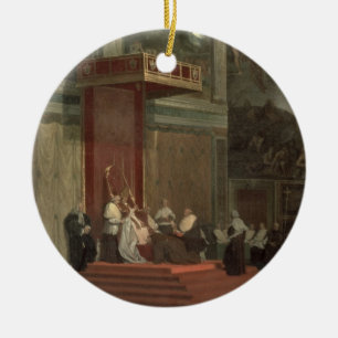 Pope Pius VII (Luigi Barnaba Chiaramonti) (1742-18 Julgransprydnad Keramik