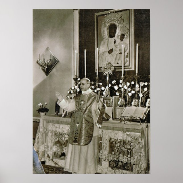 Pope Pius XII: Mass, Castel Gandolfo Poster (Framsidan)