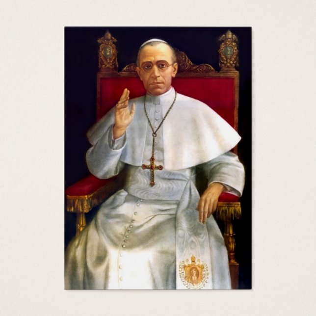 Pope Pius XII Prayer-kort Visitkort (Framsidan)