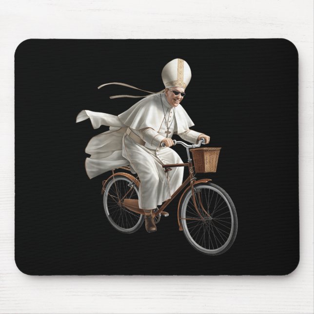 Pope Riding Bike Bicycle Catholic Church Bible Scr Musmatta (Framsidan)