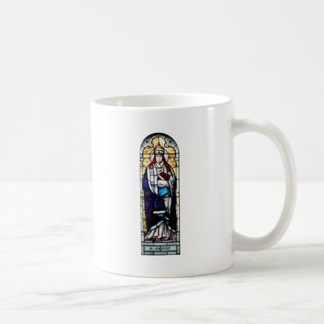 Pope Sanktt Gregory den stor- målat glass Kaffemugg (Höger)