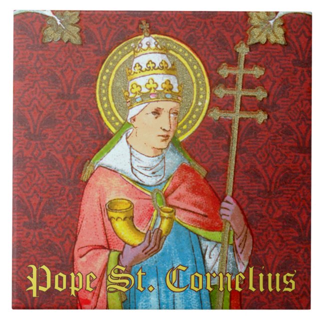Pope St. Cornelius (SAU 042) Kakelplatta (Framsidan)