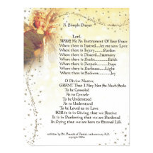 POPE=ST. FRANCIS ENMPLE PRAYER för Peace PRAYER