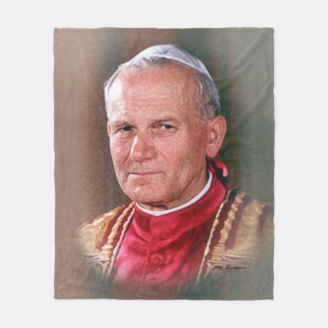 Pope St John Paul II Fleecefilt (Framsidan)