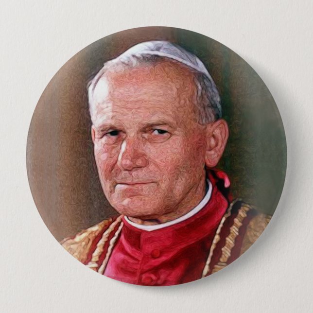 Pope St John Paul II Knapp (Framsida)