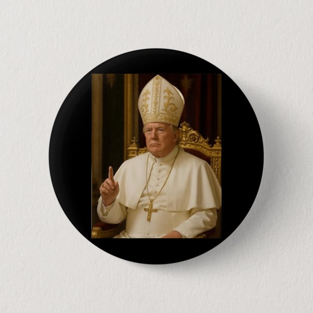 Pope Trump Funny Knapp (Framsida)