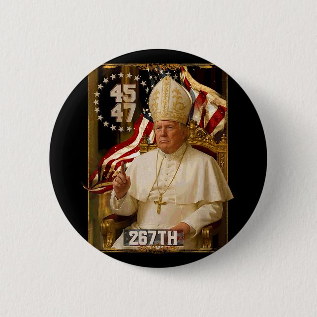 Pope Trump Funny President Trump 1 Knapp (Framsida)
