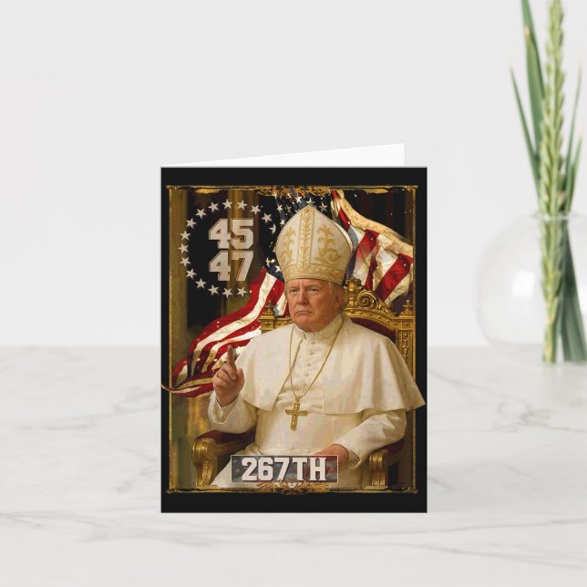 Pope Trump Funny President Trump 1 Kort (Framsida)