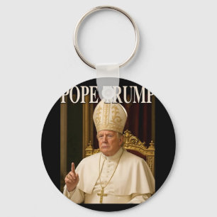 Pope Trump Funny President Trump deklarerar sig sj Nyckelring