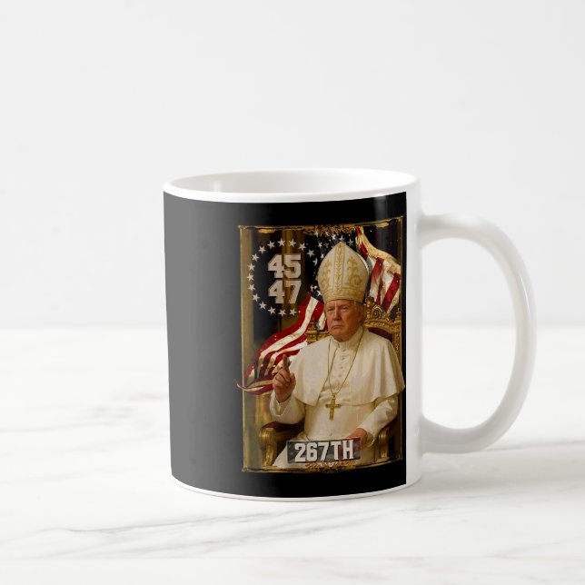Pope Trump Funny President Trump Kaffemugg (Höger)