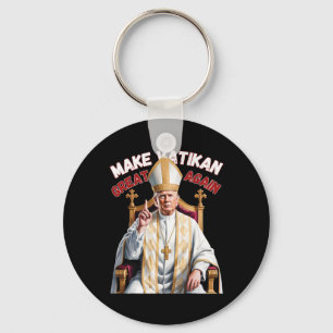 Pope Trump Funny President Trump Nyckelring