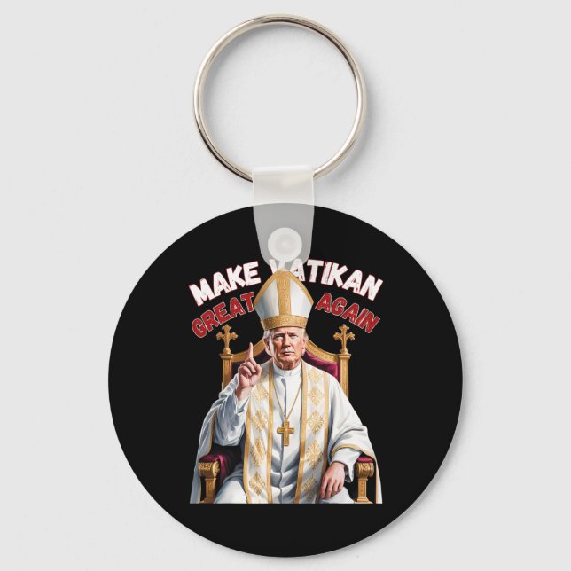 Pope Trump Funny President Trump Nyckelring (Framsida)