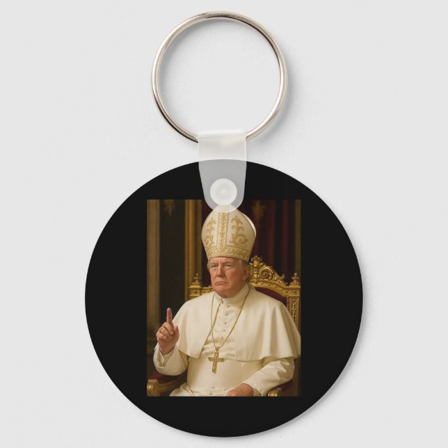 Pope Trump Funny President Trump Nyckelring (Framsida)