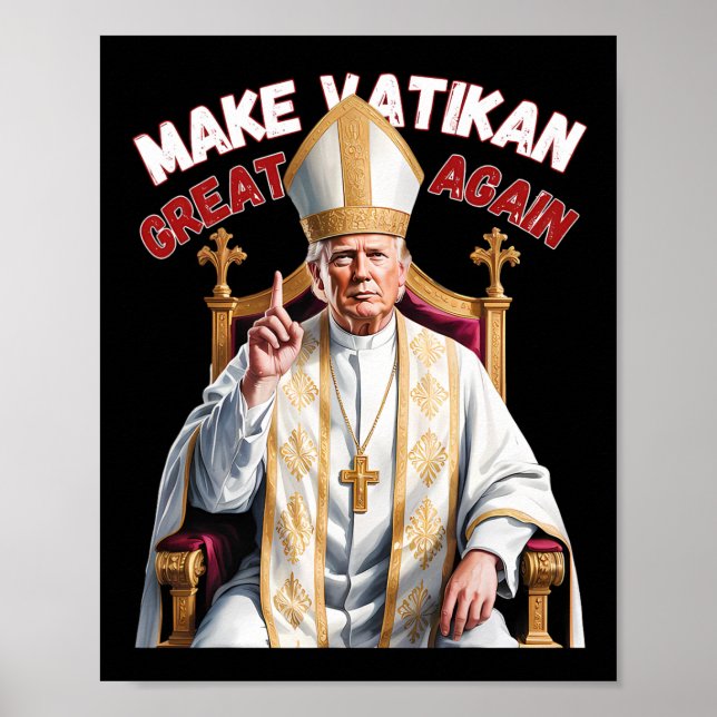 Pope Trump Funny President Trump Poster (Framsidan)