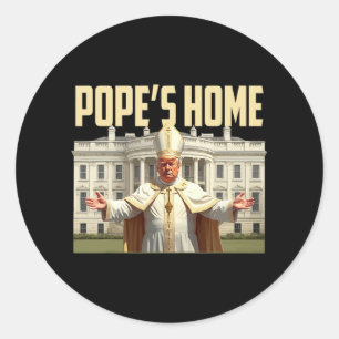 Pope Trump Home Runt Klistermärke