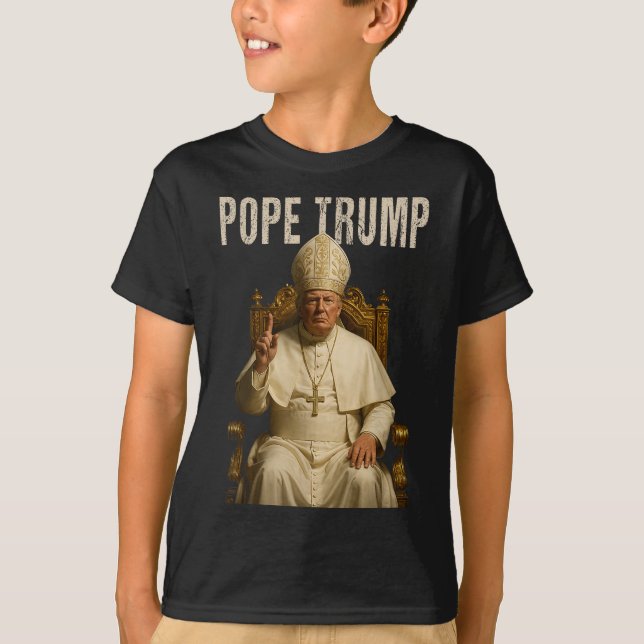 Pope Trump,lustig katolsk Trump Tee (Framsida)