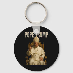 Pope Trump,lustig katolsk Trump Tee Nyckelring