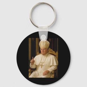 Pope Trump Pope Funny Trump Vatican Christian Retr Nyckelring