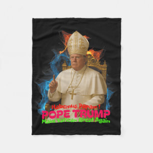 Pope Trump Trump Trump Vatican Christian Retro Chu Fleecefilt