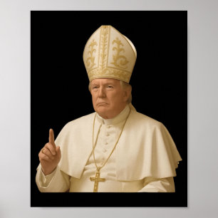 Pope Trump Trump Trump Vatican Christian Retro Chu Poster