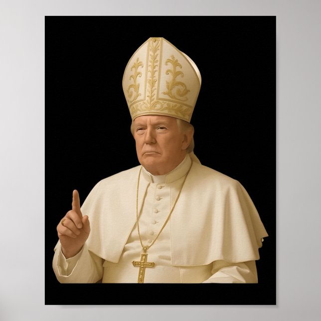 Pope Trump Trump Trump Vatican Christian Retro Chu Poster (Framsidan)