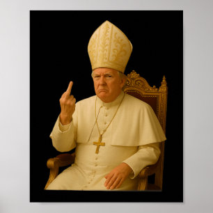 Pope Trump Trump Trump Vatican Christian Retro Chu Poster