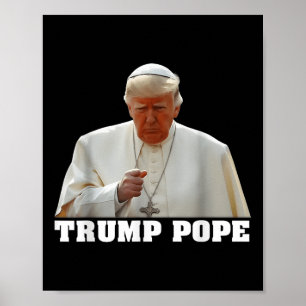 Pope Trump Trump Trump Vatican Christian Retro Chu Poster