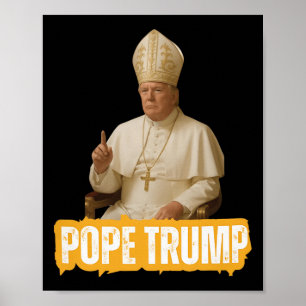 Pope Trump Trump Trump Vatican Christian Retro Chu Poster