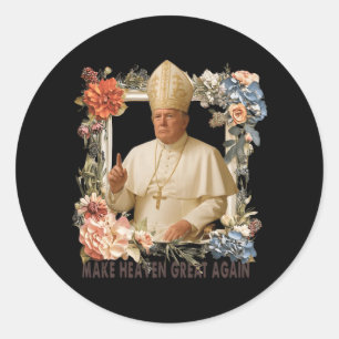 Pope Trump Trump Trump Vatican Christian Retro Chu Runt Klistermärke