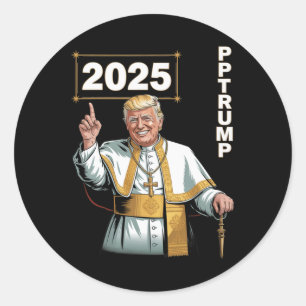 Pope Trump Trump Trump Vatican Christian Retro Chu Runt Klistermärke