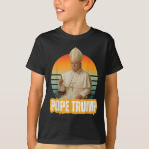 Pope Trump Trump Trump Vatican Christian Retro Chu T Shirt