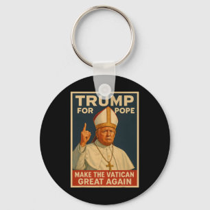 Pope Trump Trump Trump vill bli nästa påve 1 Nyckelring