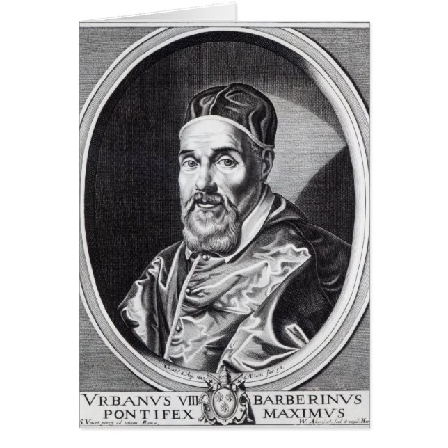 Pope Urban VIII Hälsningskort (Framsidan)