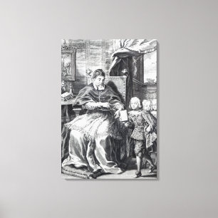 Pope Urban VIII med sina brorsöner Canvastryck