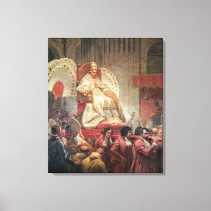 Pope VIII i St Peter på Sediaen Gestatoria Canvastryck