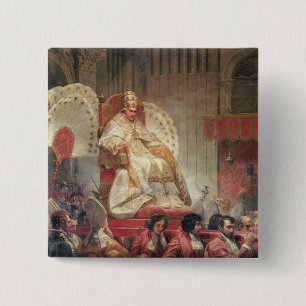 Pope VIII i St Peter på Sediaen Gestatoria Knapp