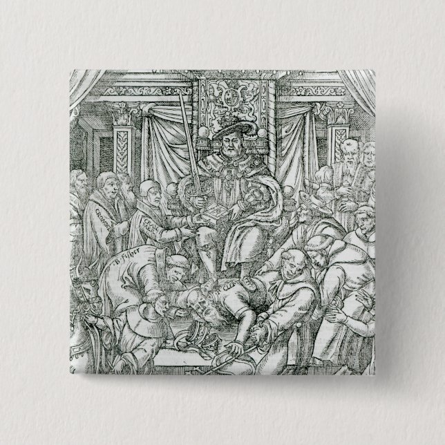 Popen som dämpas av kungen Henry VIII, 1534 Knapp (Framsida)