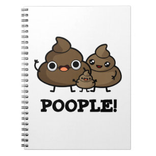 Popeople Funny Poop People Pun Anteckningsbok